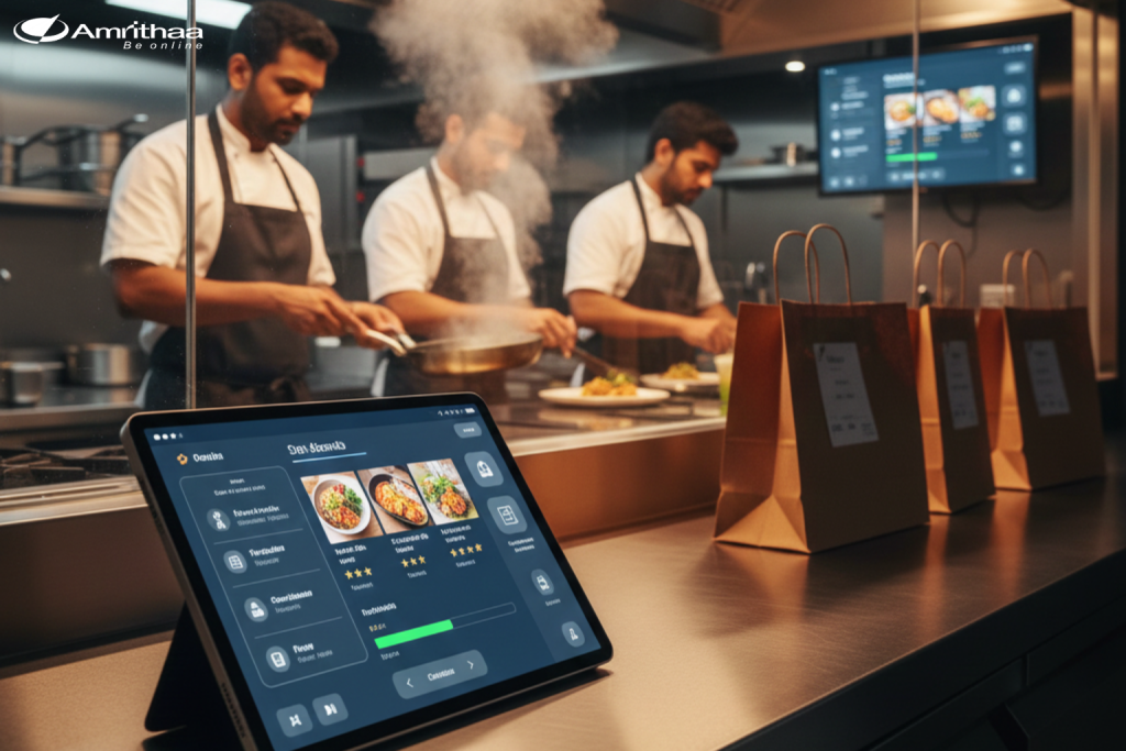 Online Ordering Systems for Cloud Kitchens: Essential Features – Amrithaa